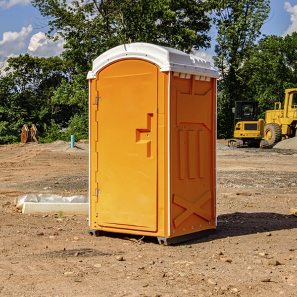 how often are the portable restrooms cleaned and serviced during a rental period in Bethune SC